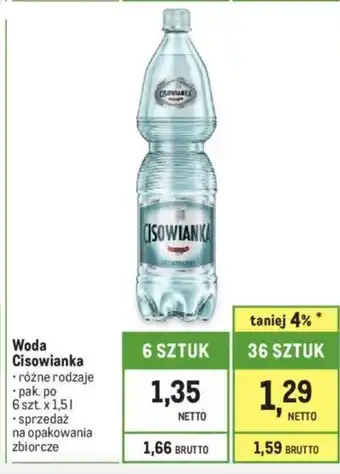 Makro Woda Cisowianka 1,5l oferta