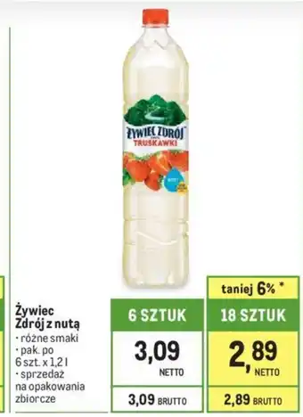 Makro Żywiec Zdrój z nutą 1,2l oferta