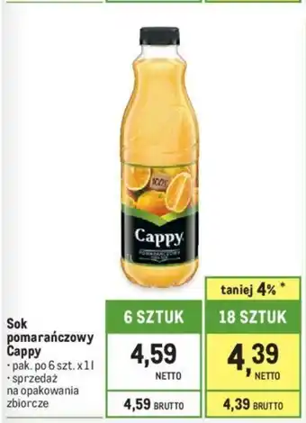 Makro Sok pomarańczowy Cappy 1l oferta
