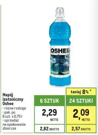 Makro Napój izotoniczny Oshee 0,75l oferta