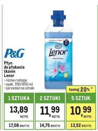 Makro Płyn do płukania tkanin Lenor 700/850ml oferta