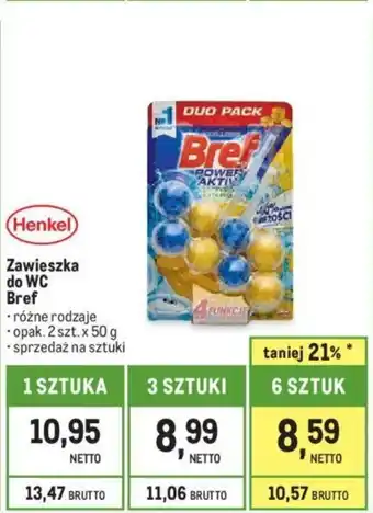 Zawieszka do WC Bref 2x50g