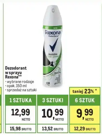 Dezodorant w sprayu Rexona 150ml