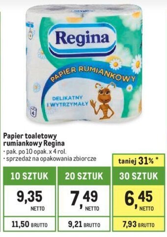 Makro Papier toaletowy rumiankowy Regina 4 rol. oferta