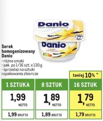 Makro Serek homogenizowany Danio 130g oferta