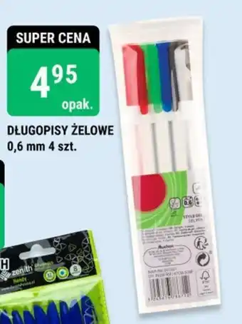 bi1 DŁUGOPISY ŻELOWE 0,6 mm 4 szt. oferta