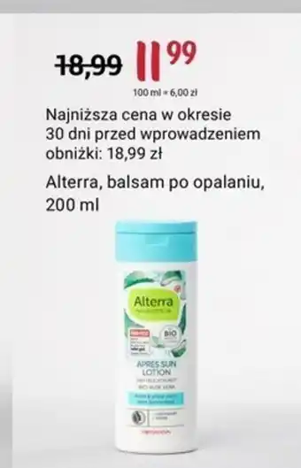 Rossmann Alterra, balsam po opalaniu, 200 ml oferta