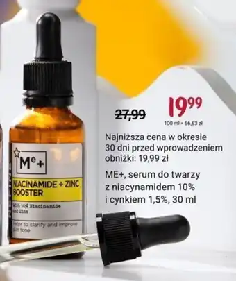 Rossmann ME+, serum do twarzy z niacynamidem 10% i cynkiem 1,5%, 30 ml oferta