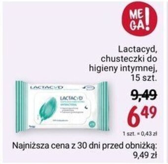 Rossmann Lactacyd, chusteczki do higieny intymnej, 15 szt. oferta