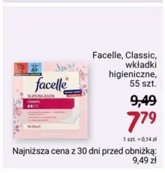 Rossmann Facelle, Classic, wkładki higieniczne, 55 szt. oferta