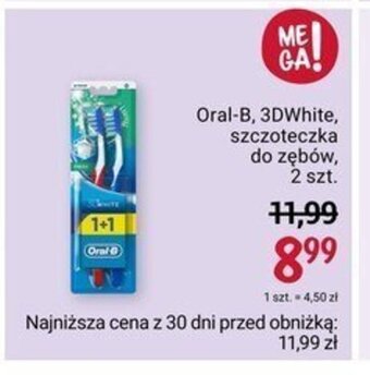 Rossmann Oral-B, 3DWhite, szczoteczka do zębów, 2 szt. oferta
