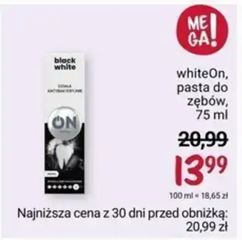 Rossmann whiteOn, pasta do zębów, 75 ml oferta