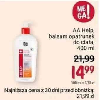 Rossmann AA Help, balsam opatrunek do ciała, 400 ml oferta