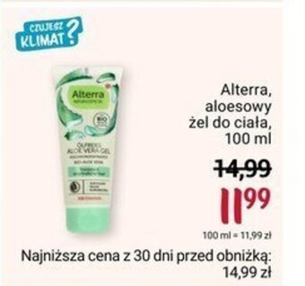 Rossmann Alterra, aloesowy żel do ciała, 100 ml oferta