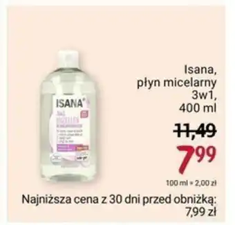 Rossmann Isana, płyn micelarny 3w1 400 ml oferta