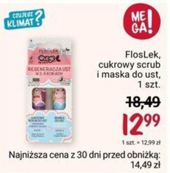 Rossmann FlosLek, cukrowy scrub i maska do ust, 1 szt. oferta