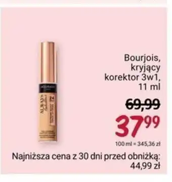 Rossmann Bourjois, kryjący korektor 3w1, 11 ml oferta