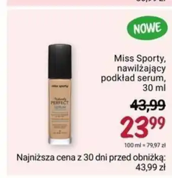 Rossmann Miss Sporty, nawilżający podkład serum, 30 ml oferta