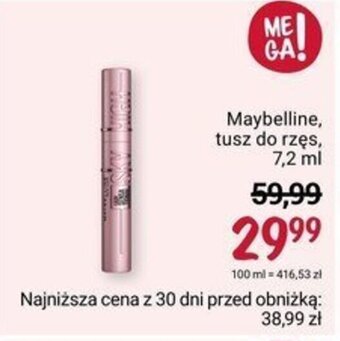 Rossmann Maybelline, tusz do rzęs, 7,2 ml oferta