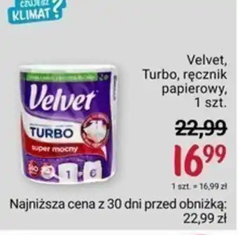Rossmann Velvet, Turbo, ręcznik papierowy, 1 szt. oferta