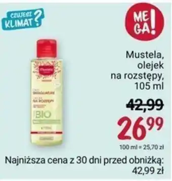 Rossmann Mustela, olejek na rozstępy, 105 ml oferta