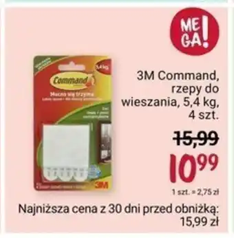 Rossmann 3M Command, rzepy do wieszania, 5,4 kg, 4 szt. oferta