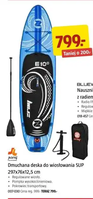 Jula Dmuchana deska do wiosłowania SUP 297x76x12,5 cm oferta