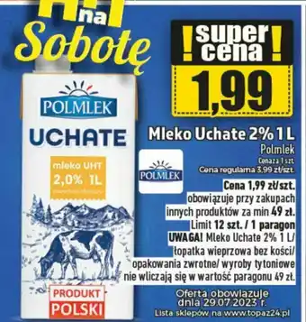 Topaz Mleko Uchate 2% 1L oferta