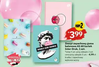 Twój Market Zeszyt zapachowy guma balonowa A5 60 kartek Inter-Druk, 1 szt. oferta