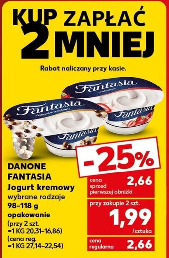 Kaufland DANONE FANTASIA Jogurt kremowy 98-118 g oferta