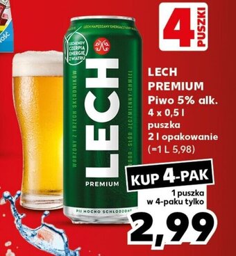 Kaufland LECH PREMIUM Piwo 5% alk. 500 ml oferta