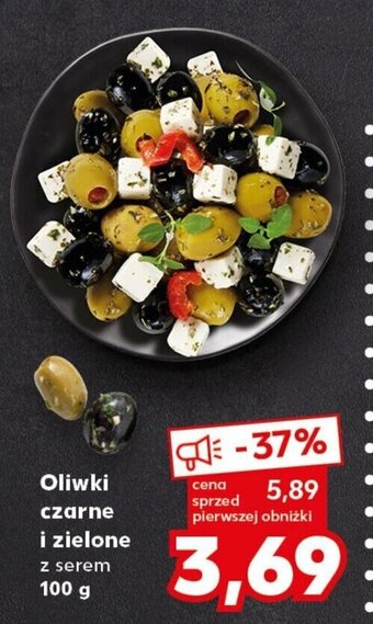 Kaufland Oliwki czarne i zielone z serem 100 g oferta