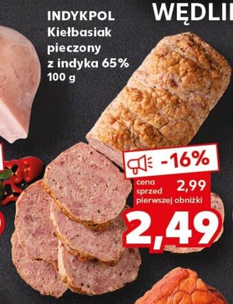 Kaufland INDYKPOL Kiełbasiak pieczony z indyka 65% 100 g oferta