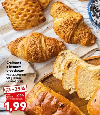 Kaufland Croissant z kremem orzechowo-nugatowym 90 g sztuka oferta