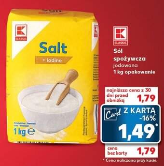 Kaufland Sól spożywcza jodowana 1 kg oferta