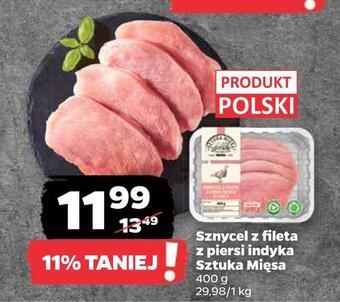 Netto Sznycel z fileta z piersi indyka sztuka mięsa oferta