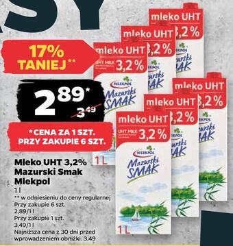 Netto Mleko uht 3,2% mazurski smak mlekpol oferta