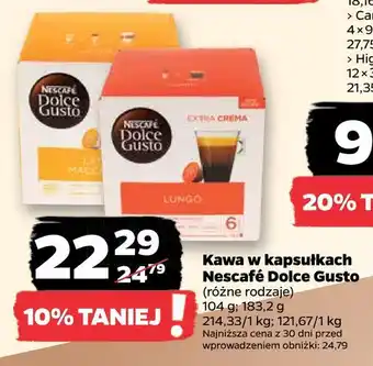 Netto Kawa w kapsułkach nescafé dolce gusto oferta