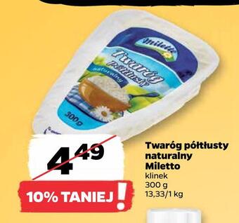 Netto Twaróg półtłusty naturalny miletto oferta