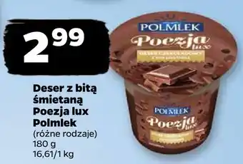 Netto Deser z bitą śmietaną poezja lux polmlek oferta