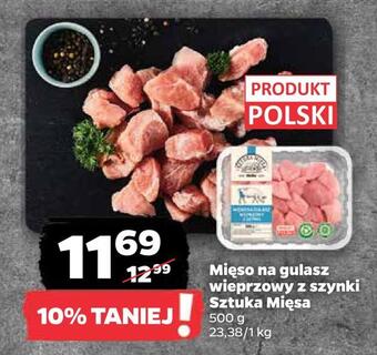 Netto Mięso na gulasz wieprzowy z szynki sztuka mięsa oferta