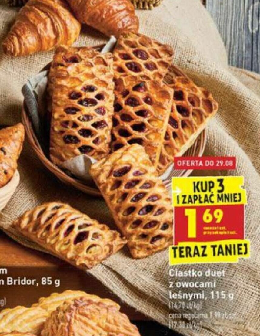 Promocja Ciastko duet z owocami leśnymi 115g w Biedronka