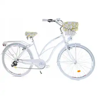 Decathlon Rower miejski damski dallas bike cruiser 26 7spd alu + kosz + wyściółka oferta