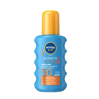 Decathlon Spray przeciwsłoneczny z aktywatorem opalania nivea protect & bronze spf50 oferta