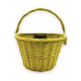 Decathlon Kosz rowerowy przód wiklina nowy click zółty oferta