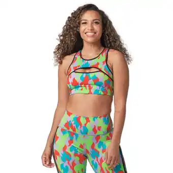 Stanik fitness cardio sportowy multikolorowy zumba