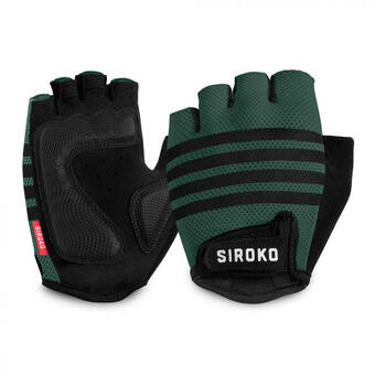 Decathlon Rękawiczki kolarstwo siroko aero dark green wojskowa zieleń mężczyzna i kobieta oferta