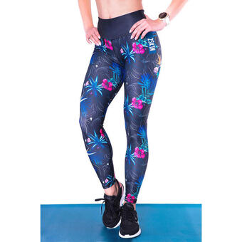 Decathlon Kolorowe legginsy sportowe damskie 2skin focus black oferta