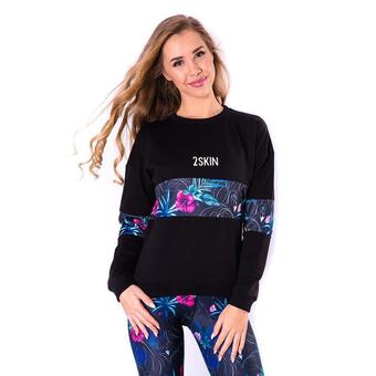 Decathlon Bluza treningowa na fitness damska 2skin logo focus oferta