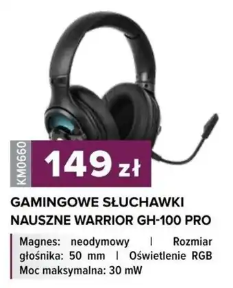 Rebel Electro GAMINGOWE SŁUCHAWKI NAUSZNE WARRIOR GH-100 PRO oferta